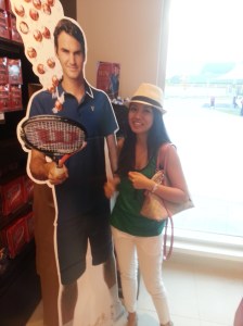 Anna with Roger Federer
